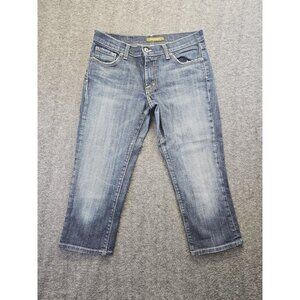 David Kahn Cropped Jean Capris USA Made Blue Womens Size 27 Fade